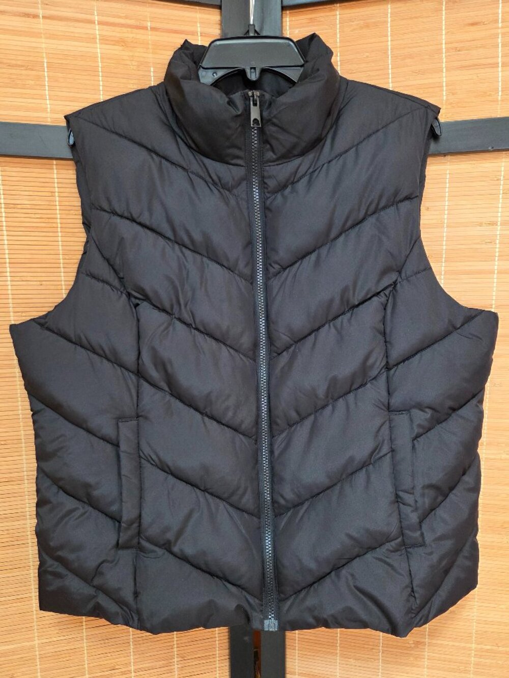 Cole Haan Signature Women's XL Puffer Vest Black Quilted Pockets Casual Warm